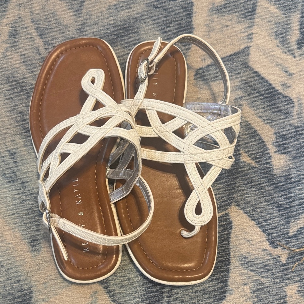 Kelly & Katie White Strappy Sandals